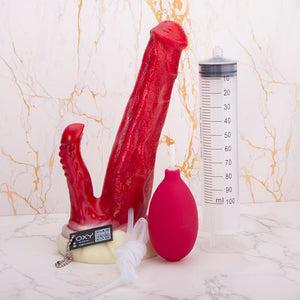 Ejaculating Dragon double Dildo - Clit stimulator - Oxy - shop