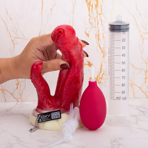 Ejaculating Dragon double Dildo - Clit stimulator - Oxy - shop