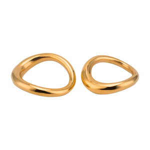 Ergonomic Steel & Gold cock ring - Oxy-shop