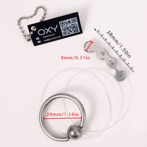 Glans Ring & Metal Prostate Massager with Steel Balls - Oxy - shop