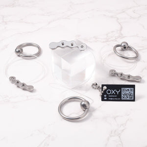 Glans Ring & Metal Prostate Massager with Steel Balls - Oxy - shop