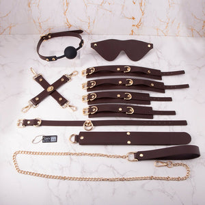 Submissive Bondage Full Set – Quality PU Leather Restraints - Oxy - shop