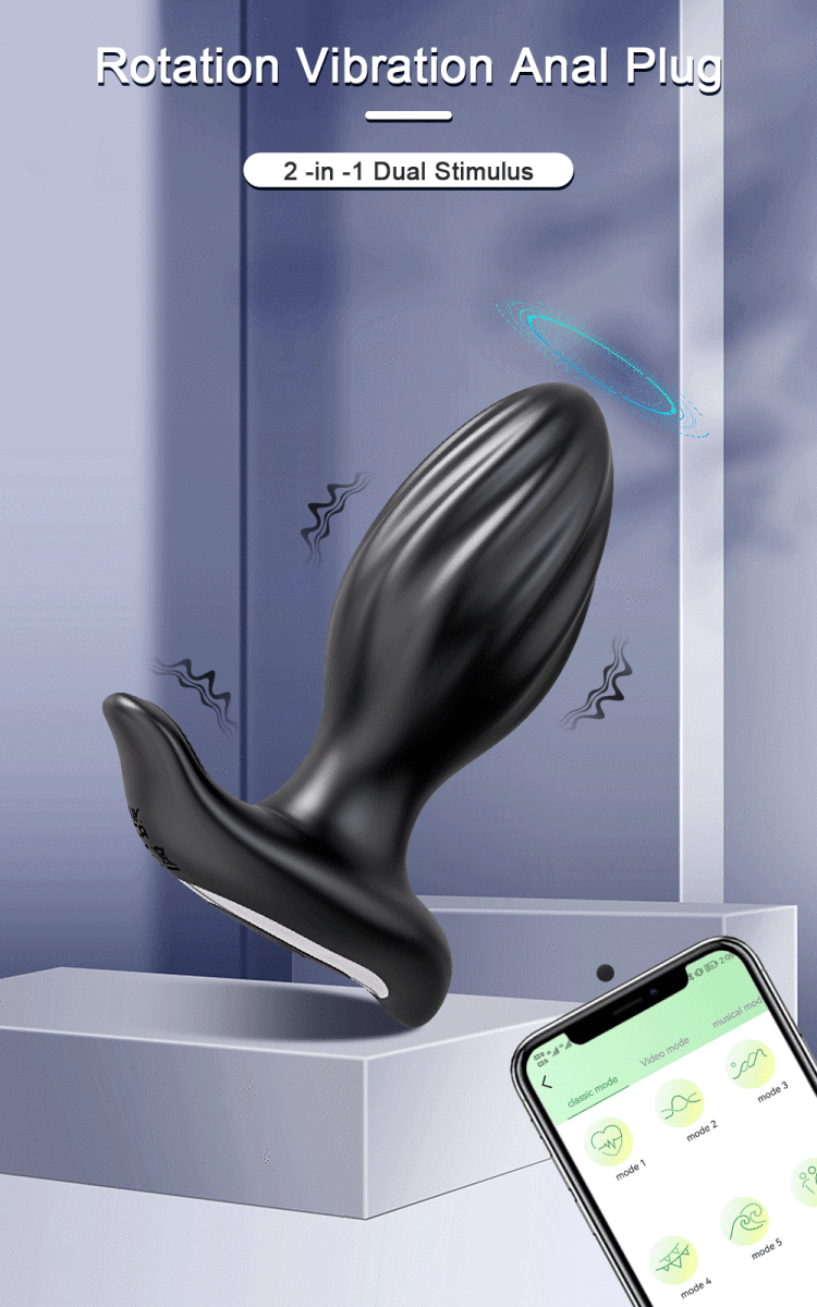 App-Controlled Anal Vibrator | 9 Modes & 360° Rotation - Oxy-shop