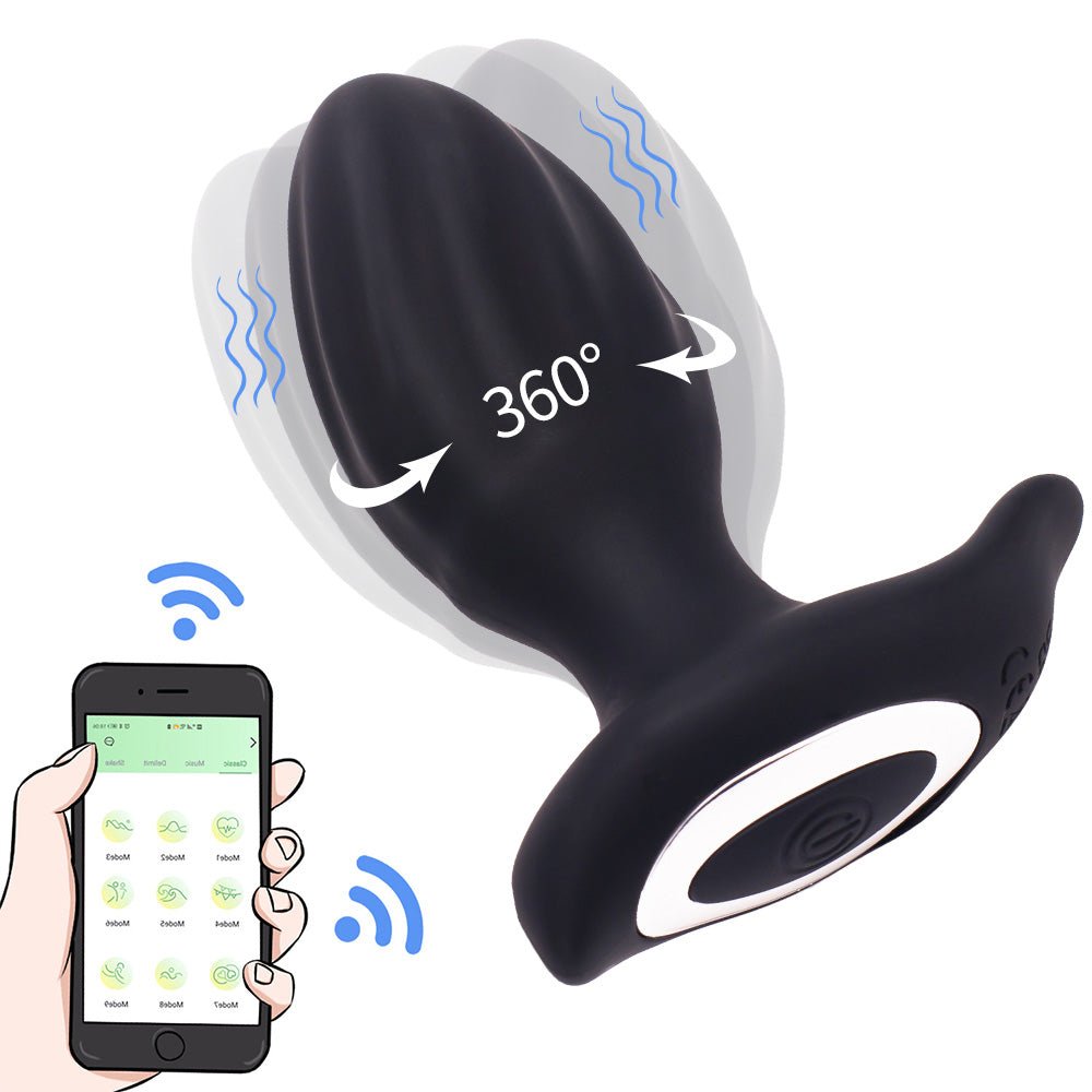 App-Controlled Anal Vibrator | 9 Modes & 360° Rotation - Oxy-shop