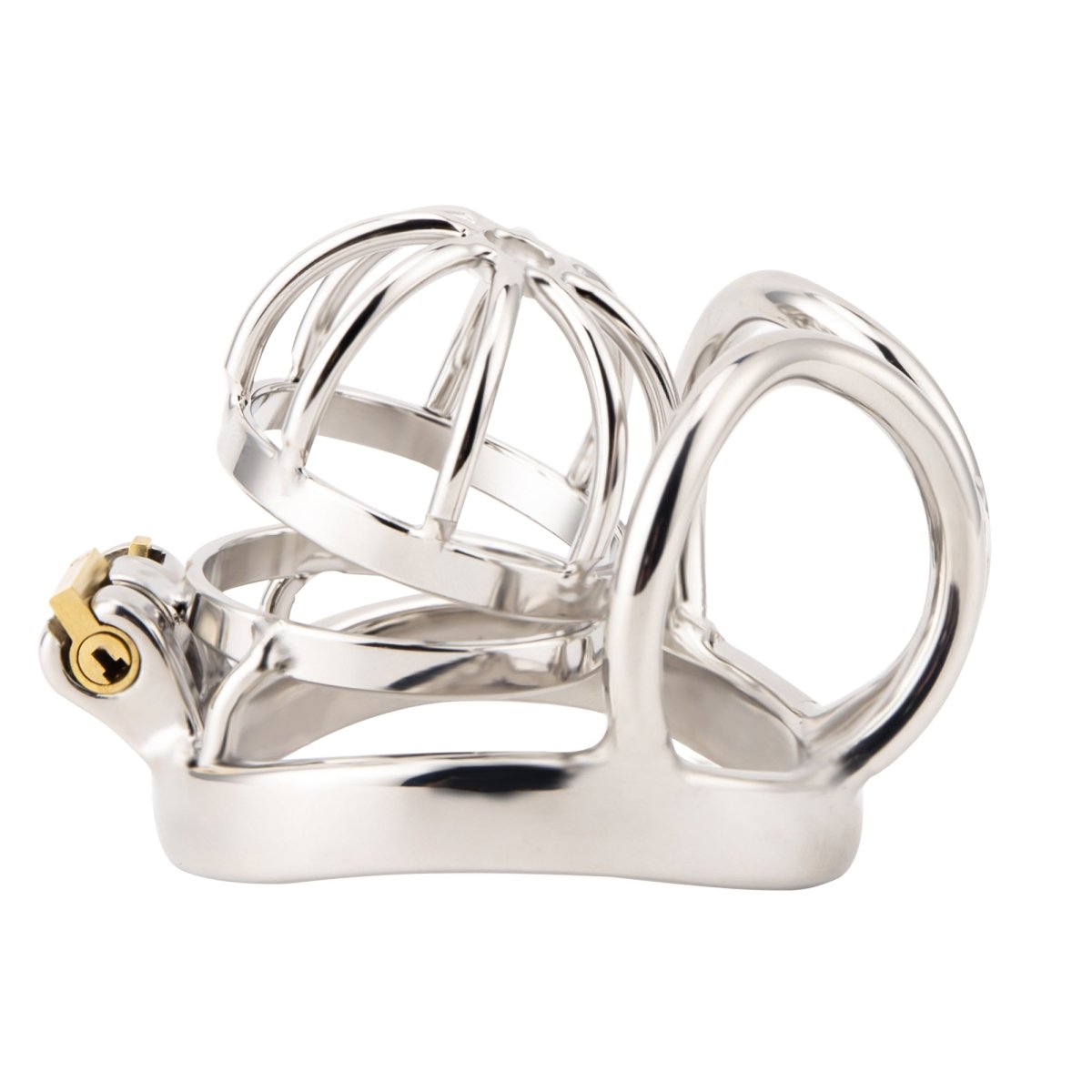 stainless steel chastity device ball bondage