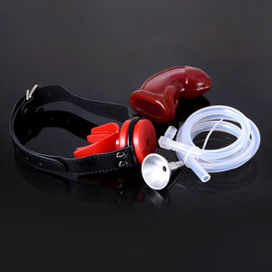 Chomp Mouth Gag with piss-hose / Piss play - Oxy-shop