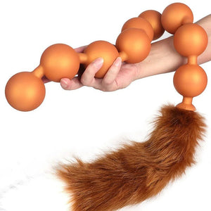 Fox Tail - Large Anal Beads Plug - Oxy-shop