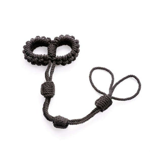 Handcuffs Shibari Rope Restraints on Leash - BDSM bondage aesthetic gear - Oxy-shop
