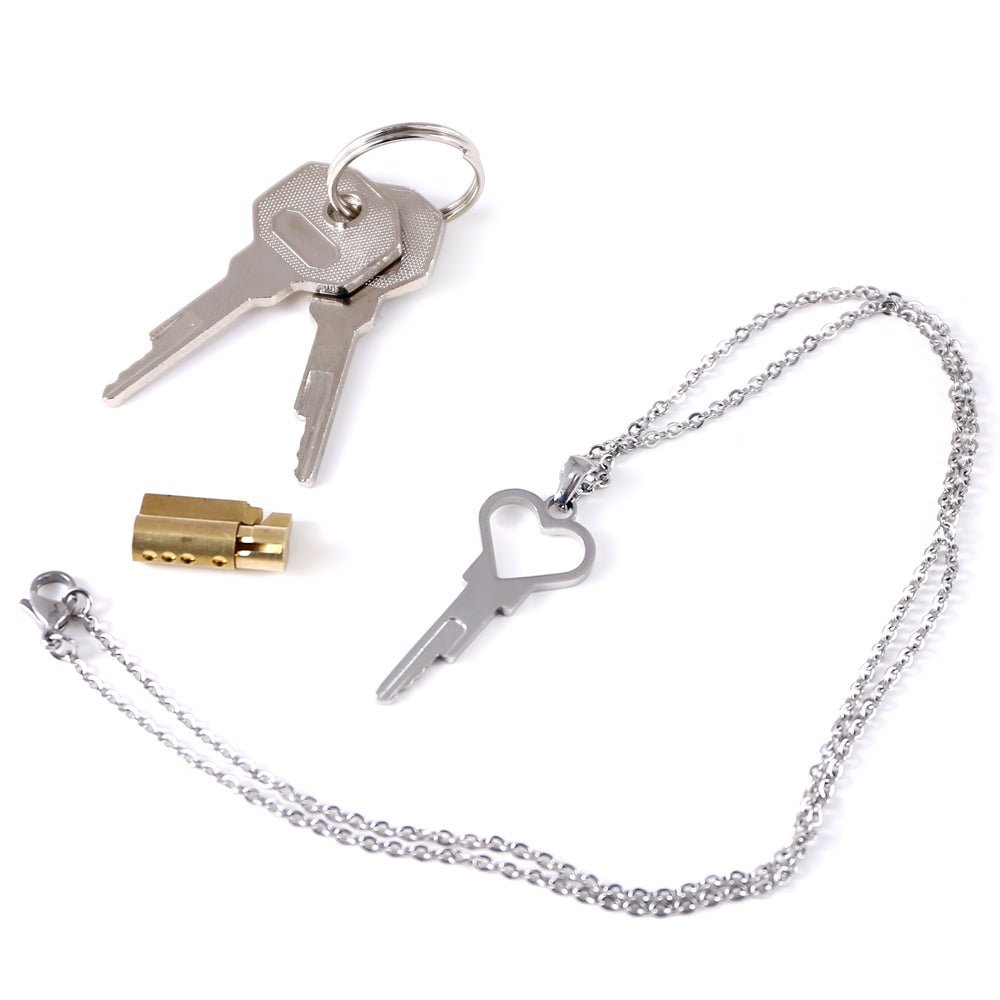 💝 Heart Shaped Key Necklace for chastity - Free - Oxy-shop
