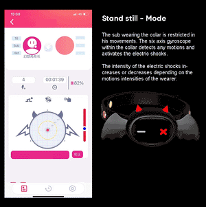 Kleine duivel - App-gestuurde halsband voor elektrische schokken - Door Qiui