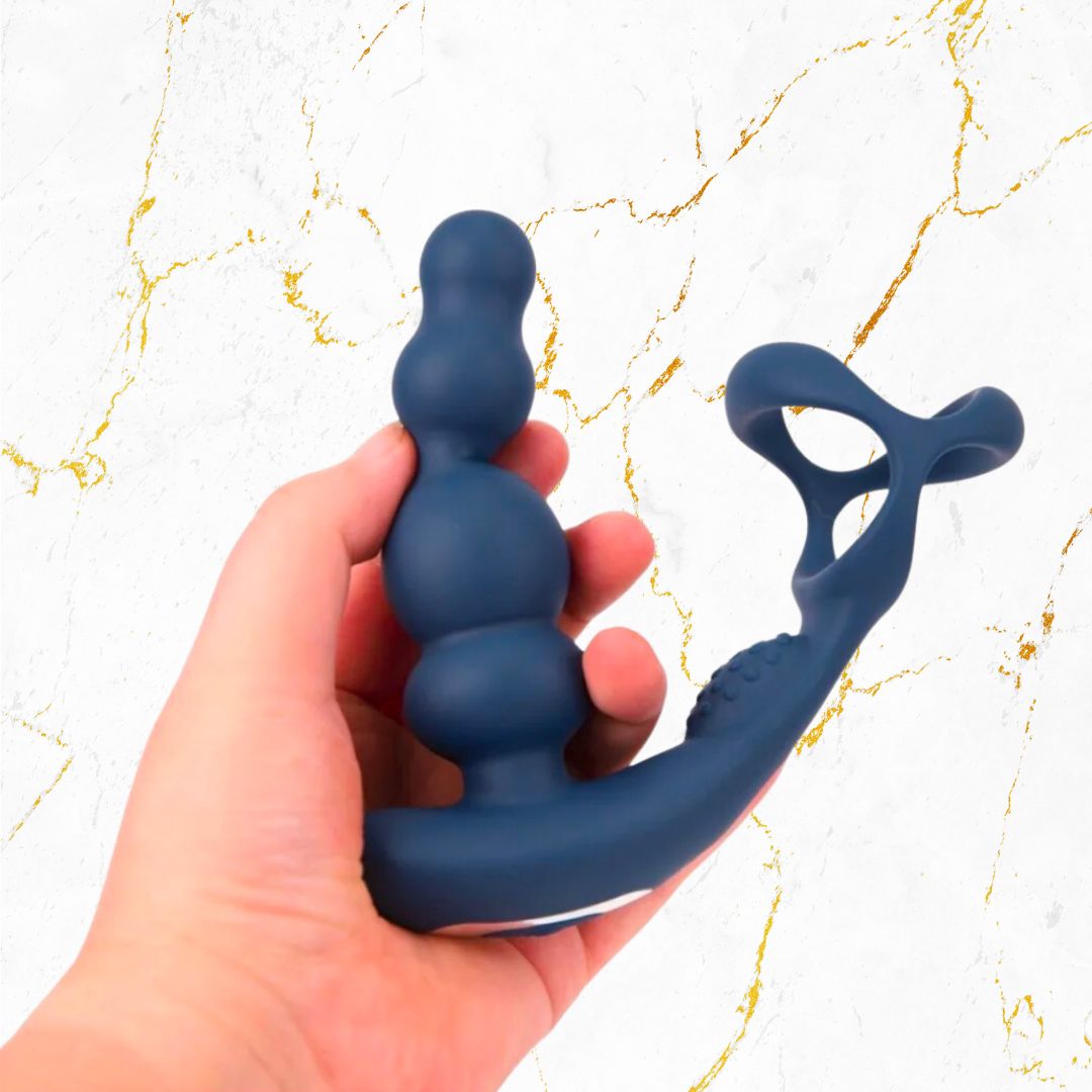 Vibrating Prostate Plug with Cock Ring - Oxy-shop